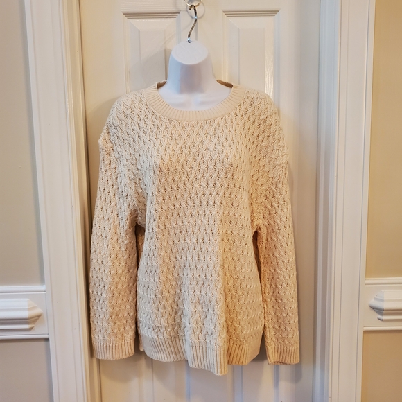 Brooklyn Navy Yard Cotton Sweater In Cream - Picture 1 of 8